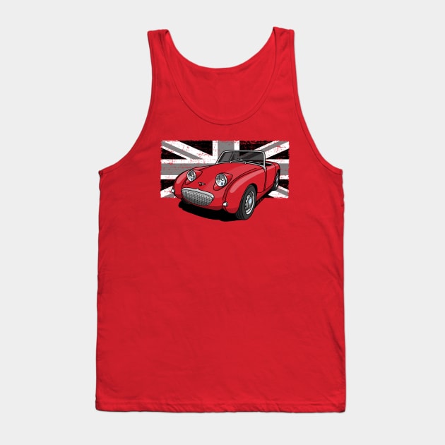 Mi dibujo del Sprite Frogeye con fondo Union Jack B&N Tank Top by jaagdesign